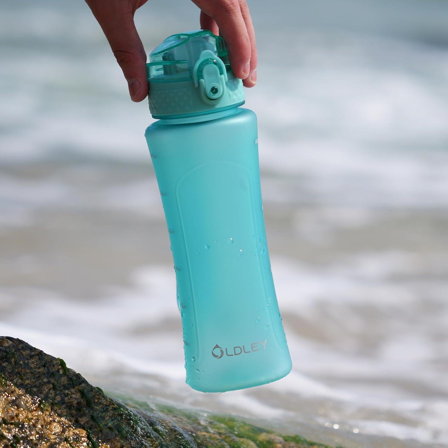 Botella de Agua Oldley para Niños 0.44 L con Popote Menta