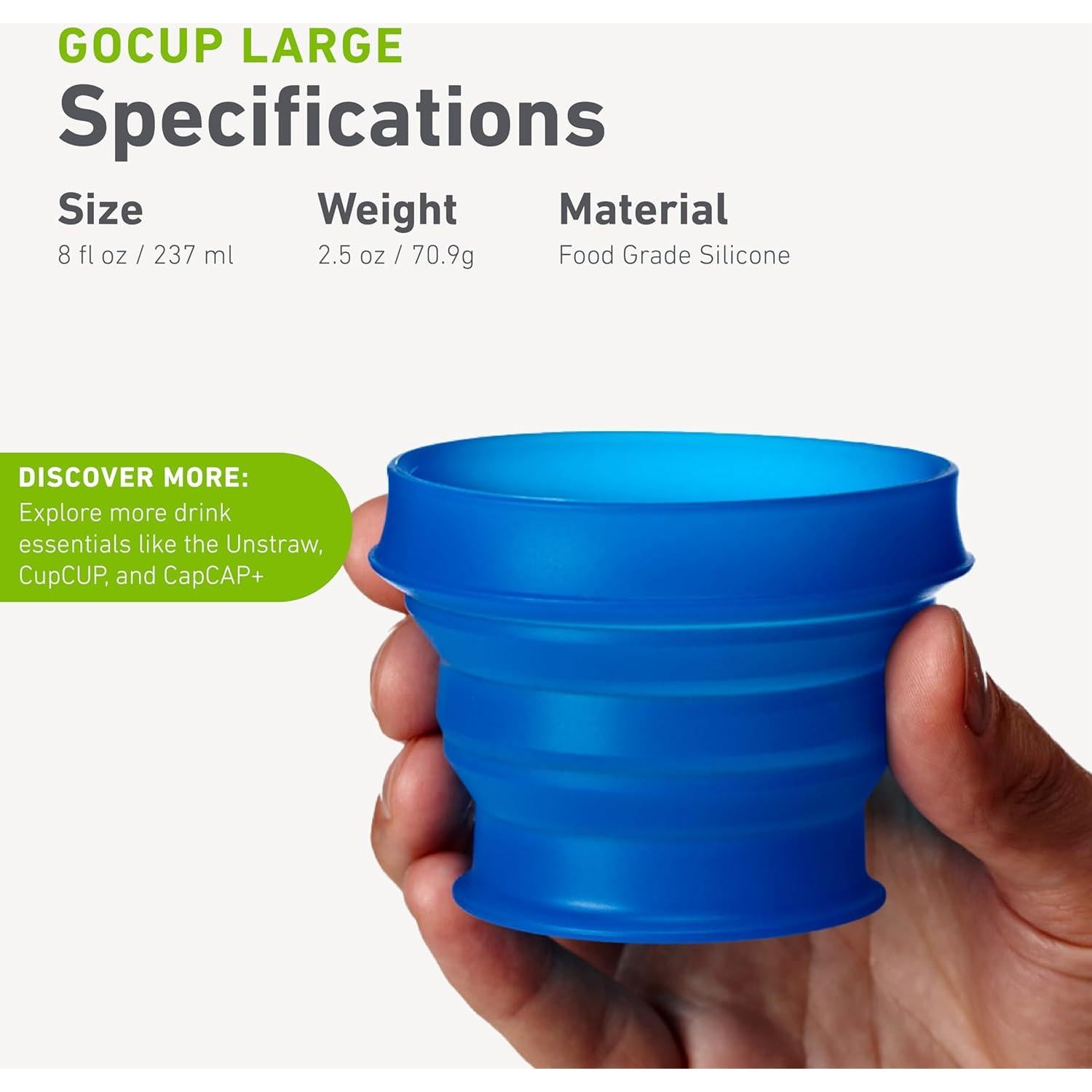 Taza Humangear GoCup Grande 237ml Azul Libre de BPA