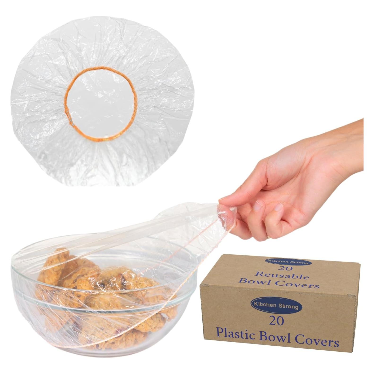 20 Cubiertas de Plástico Reutilizables Kitchen Strong Medianas