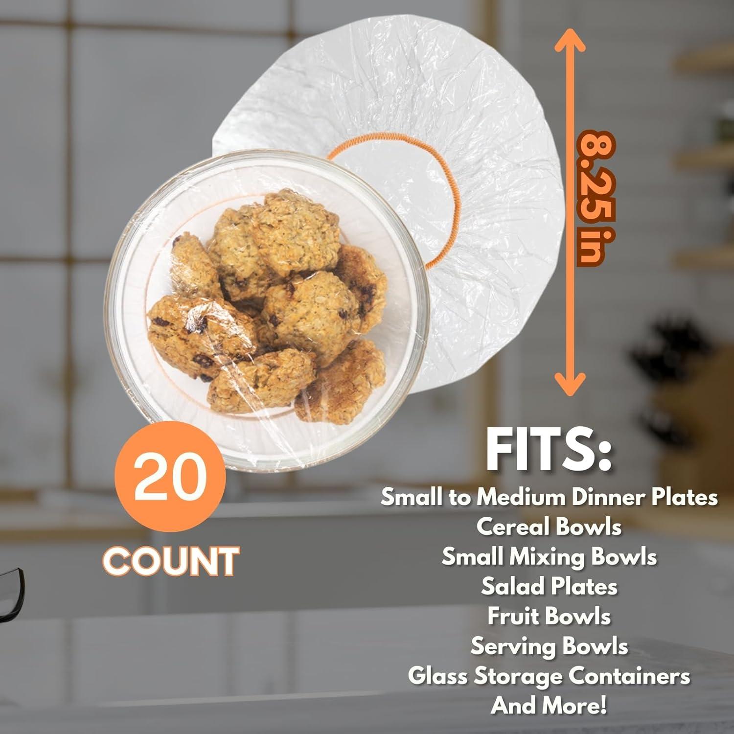 20 Cubiertas de Plástico Reutilizables Kitchen Strong Medianas