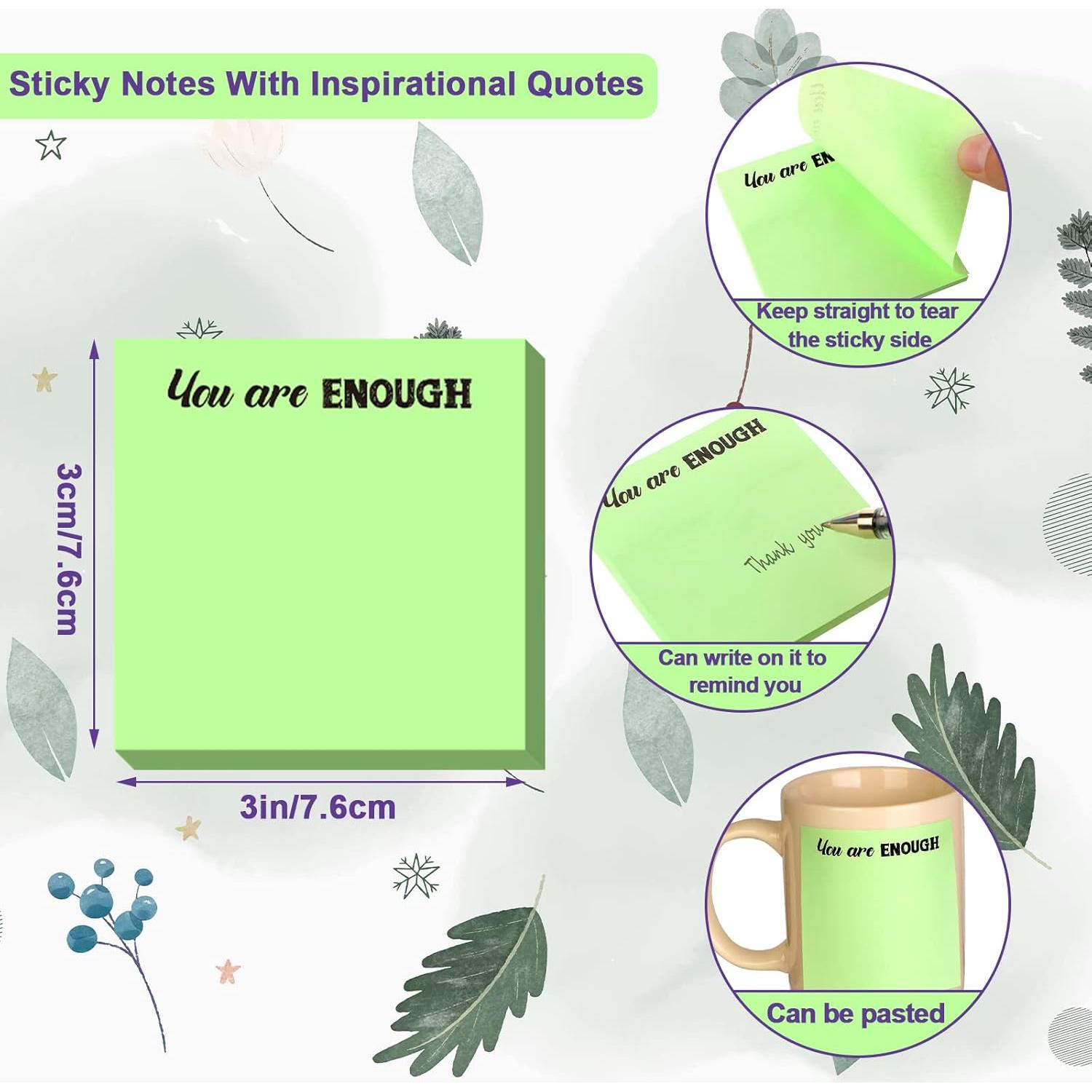 Zonon Notas Adhesivas Motivacionales 12 Piezas 7.6x7.6cm