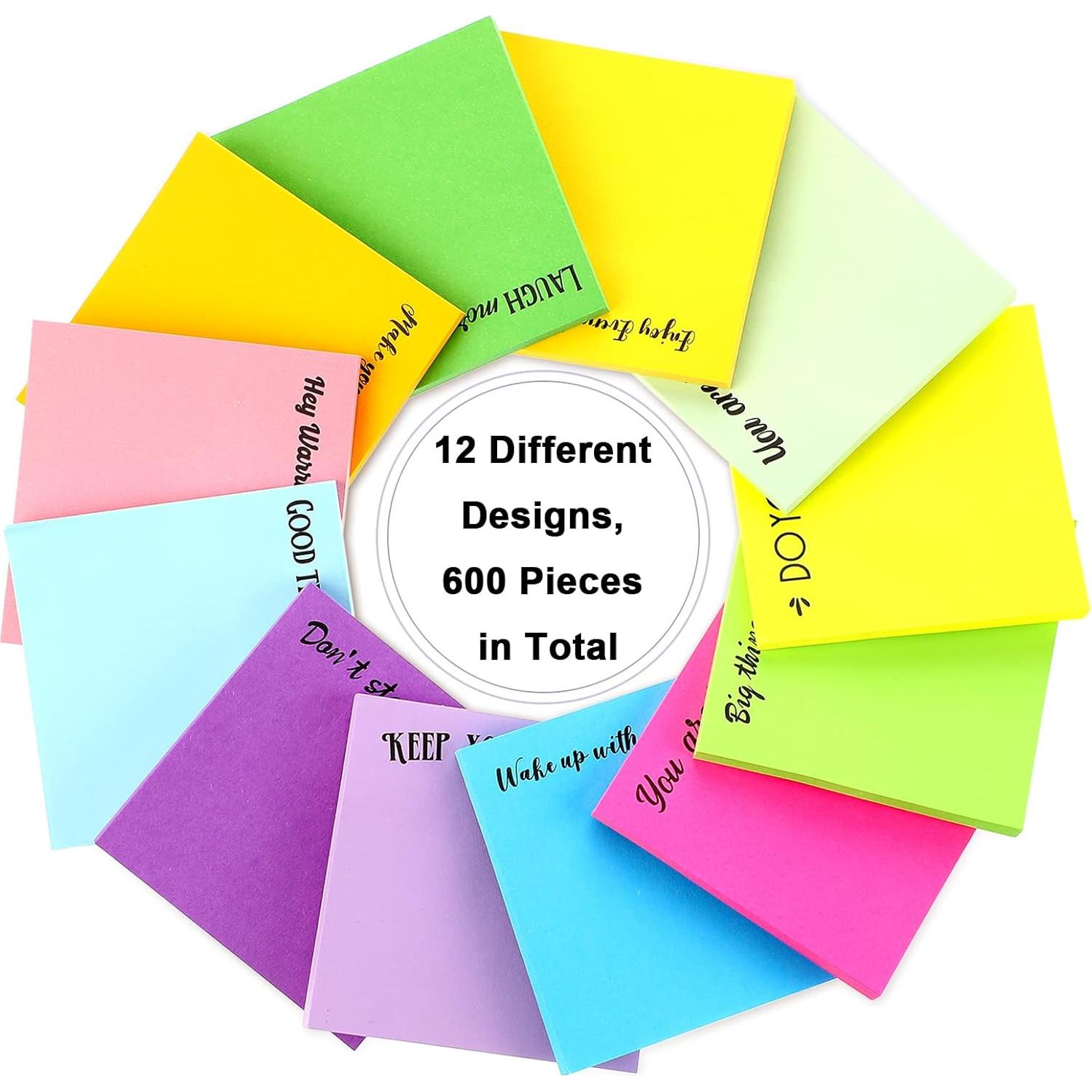 Zonon Notas Adhesivas Motivacionales 12 Piezas 7.6x7.6cm