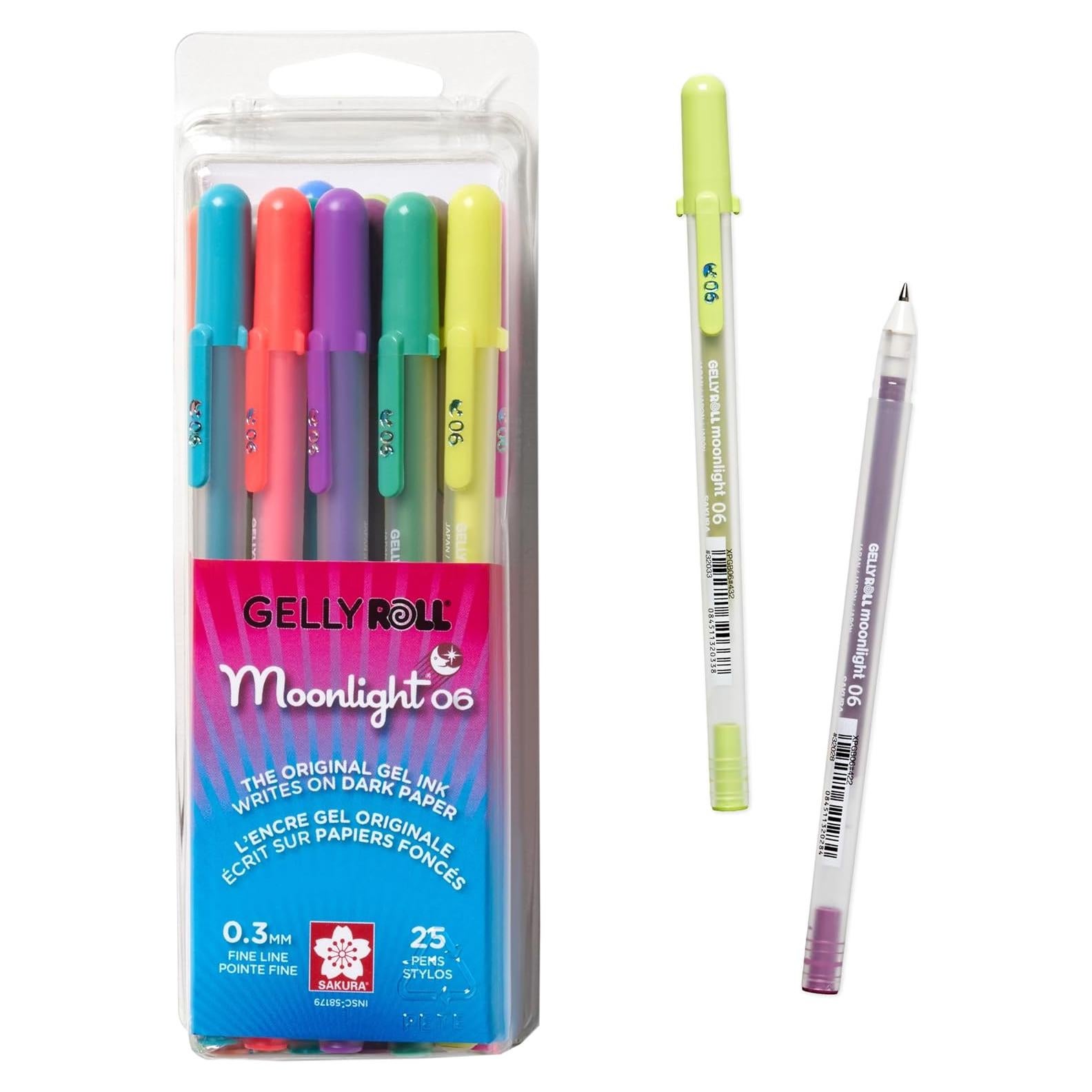 Bolígrafos de Gel SAKURA Moonlight 25 Colores 0.3mm Punta Fina