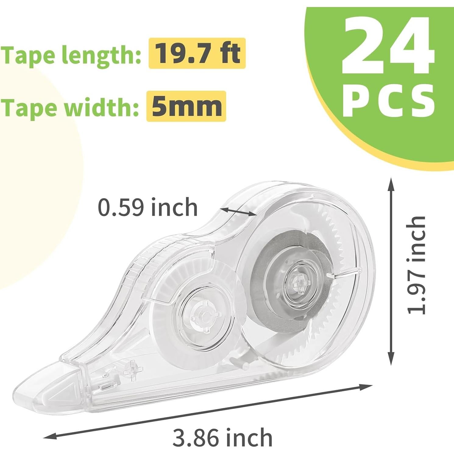 Cinta Correctora Transparente JEFURE 24 Pcs 600 cm Resistente