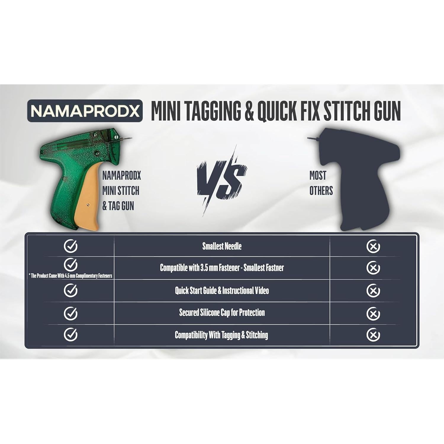 Mini Pistola Adhesiva NAMAPRODX Verde - 4500 Sujetadores