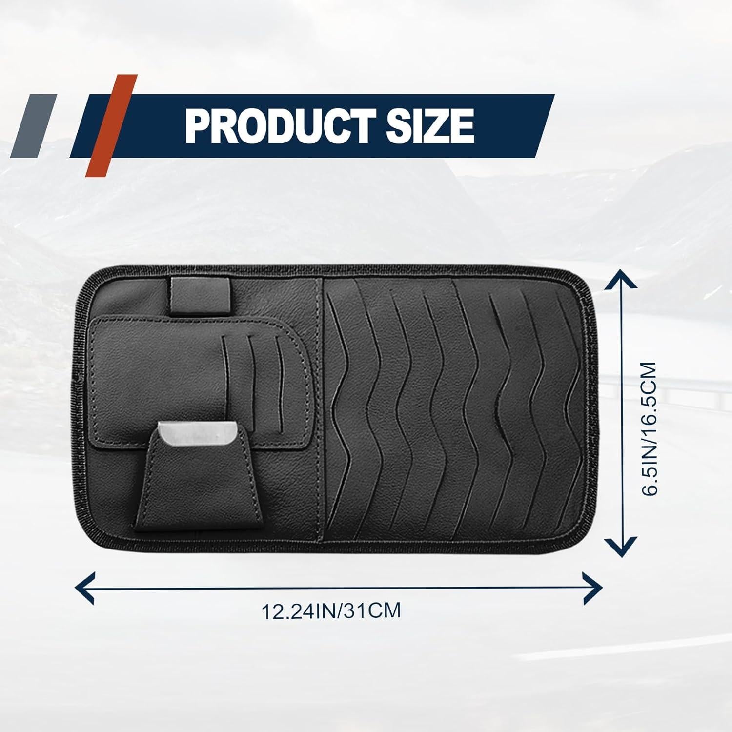 Organizador de Visera de Coche RBOKO con Soporte para Gafas y CD