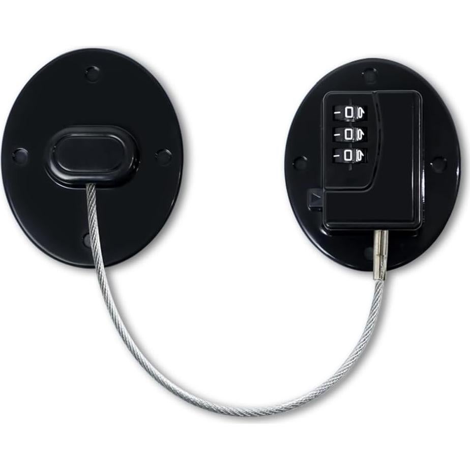 Cerradura de Refrigerador AOSITE Negra - Seguridad Infantil 3 Dígitos