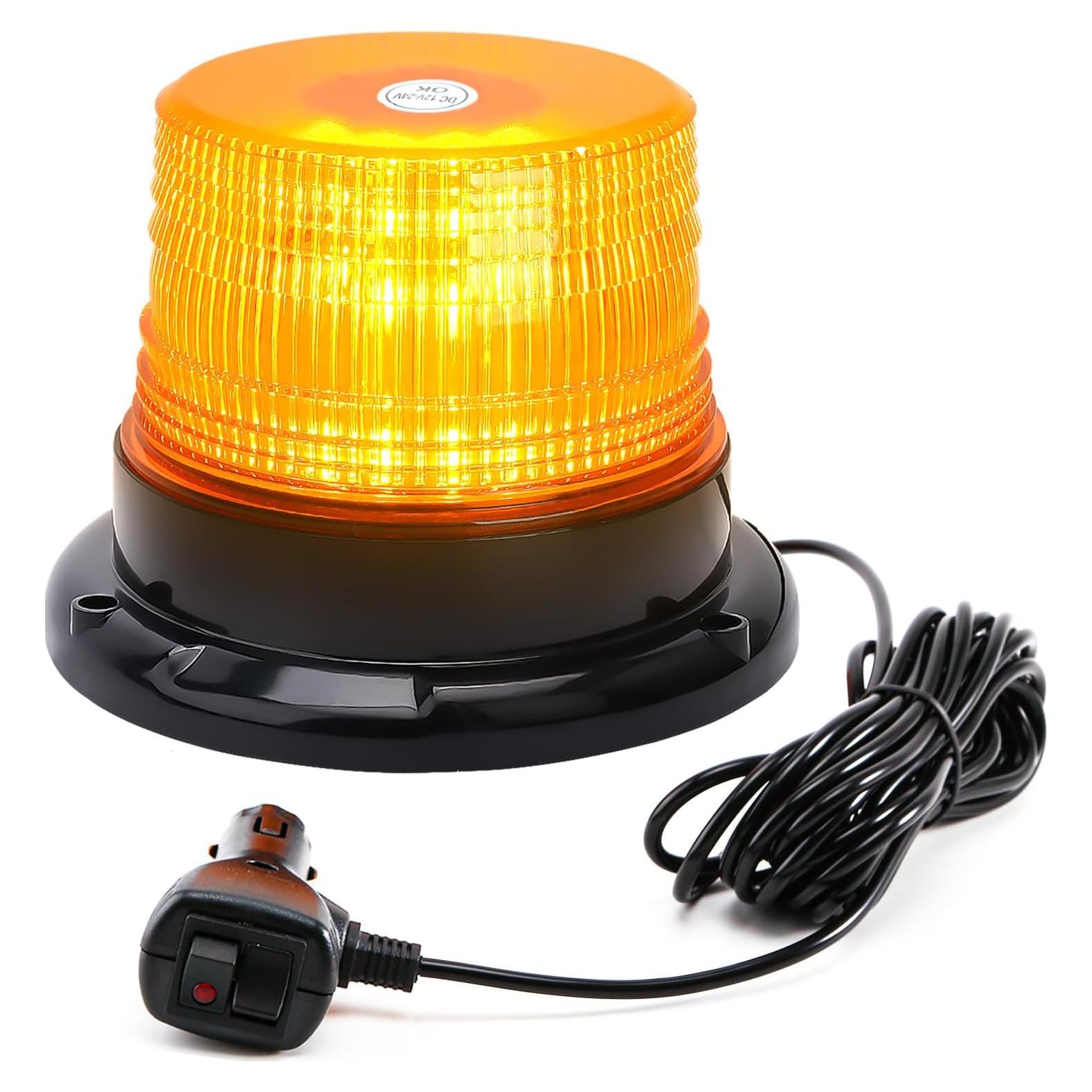 Luz Estroboscópica Ámbar PKINGLAKE 12-24V 40 LEDs