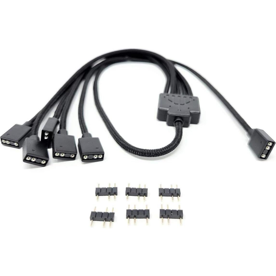 Cable Divisor ARGB 70cm Micro Connectors 1 a 5 con Manguito