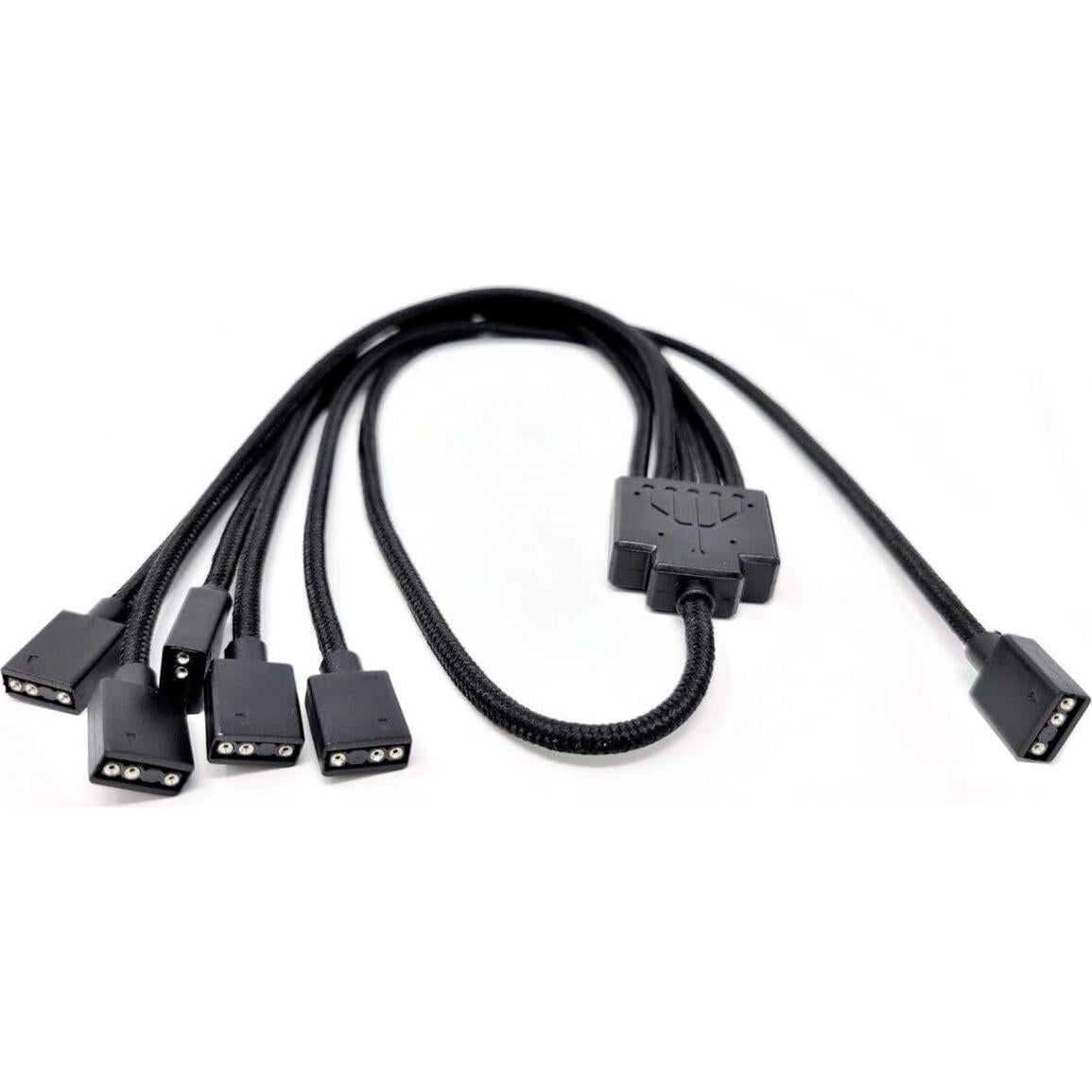 Cable Divisor ARGB 70cm Micro Connectors 1 a 5 con Manguito