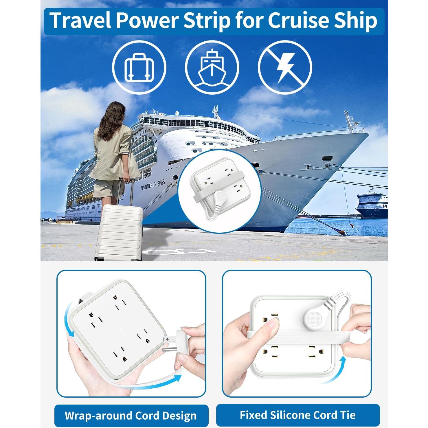 Regleta de Enchufes NTONPOWER 8 Salidas 3 USB 1.83m Blanco