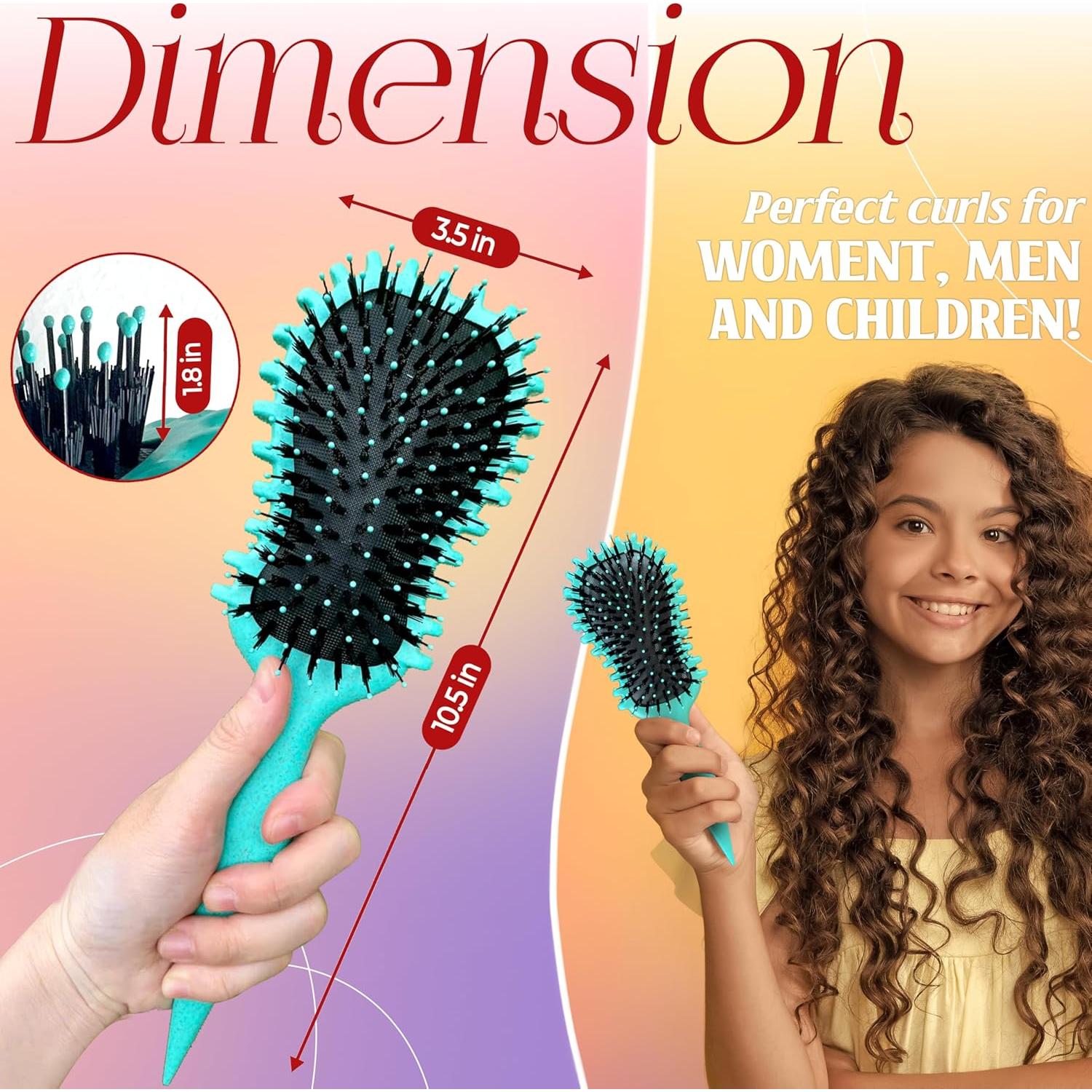 Cepillo Definidor de Rizos AURALIA Verde 25.4x7.6cm