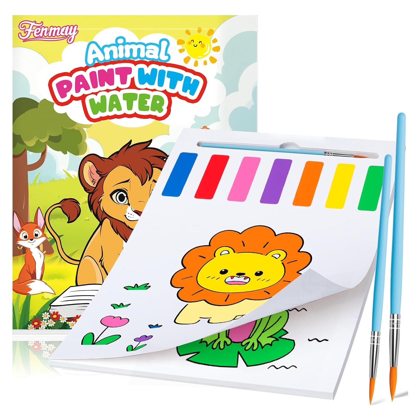 Libro para Pintar con Agua Fenmay - Acuarela para Niños 3-8 Años