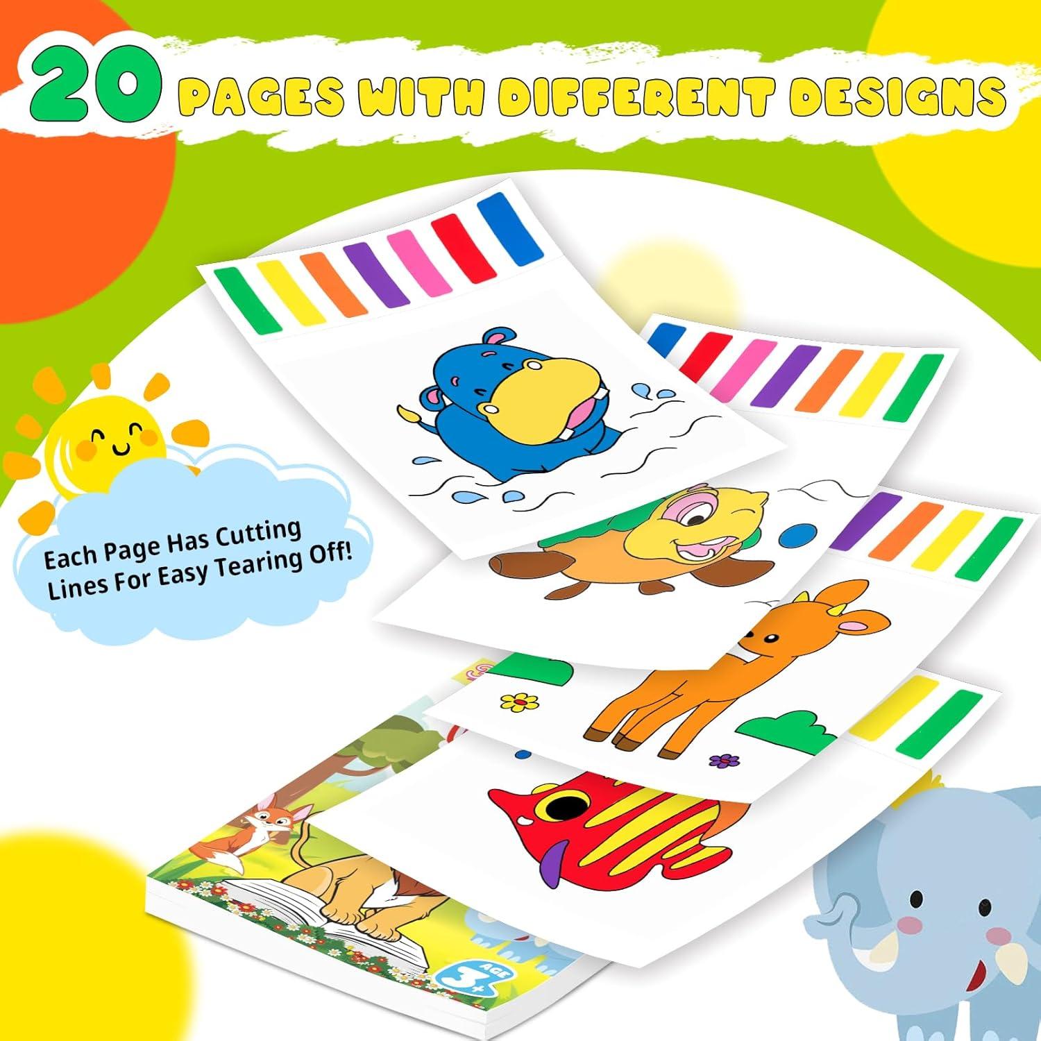 Libro para Pintar con Agua Fenmay - Acuarela para Niños 3-8 Años