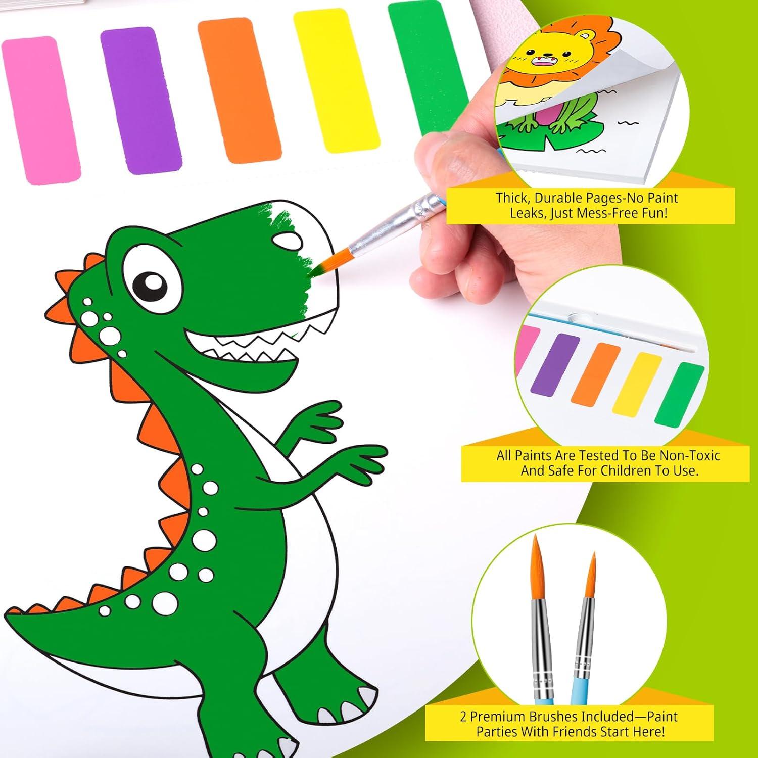 Libro para Pintar con Agua Fenmay - Acuarela para Niños 3-8 Años