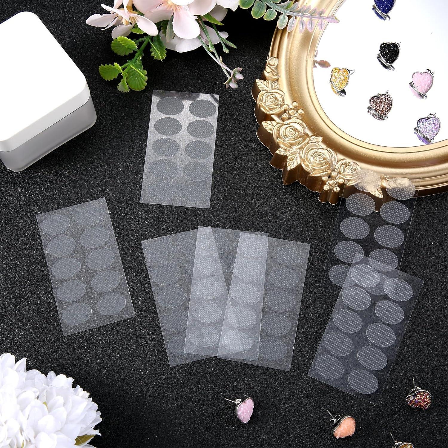 Outus 300 Pcs Earring Stickers Earlobe Support Patches for Heavy Earrings, Ear Stickers to Hold Back The Ear, Split Earlobes Protectors Support for Torn or Stretched Pierced