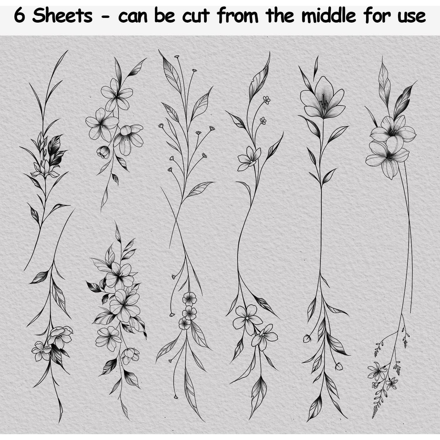 Tatuajes Temporales Cerlaza para Mujeres y Niñas - 12 Hojas