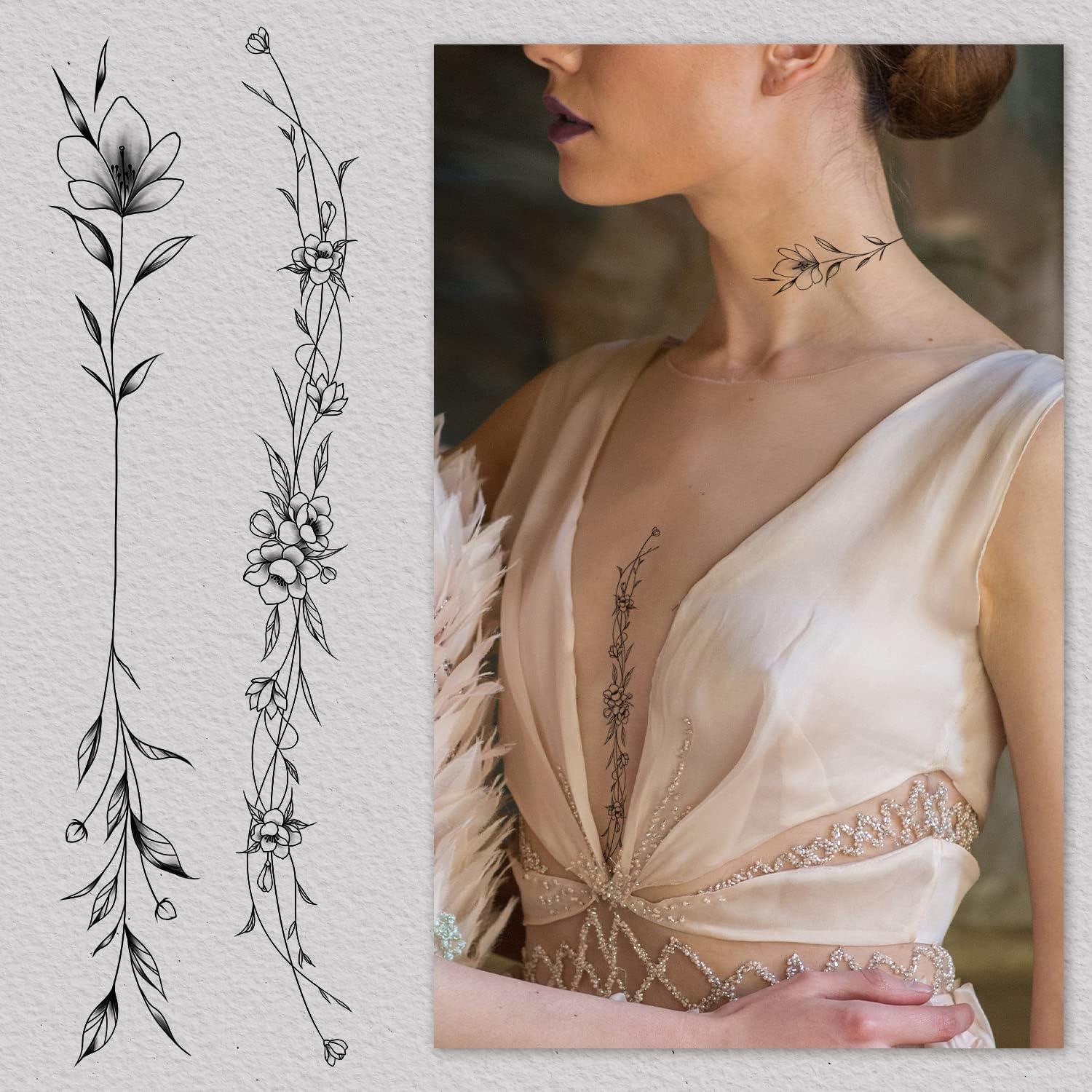 Tatuajes Temporales Cerlaza para Mujeres y Niñas - 12 Hojas