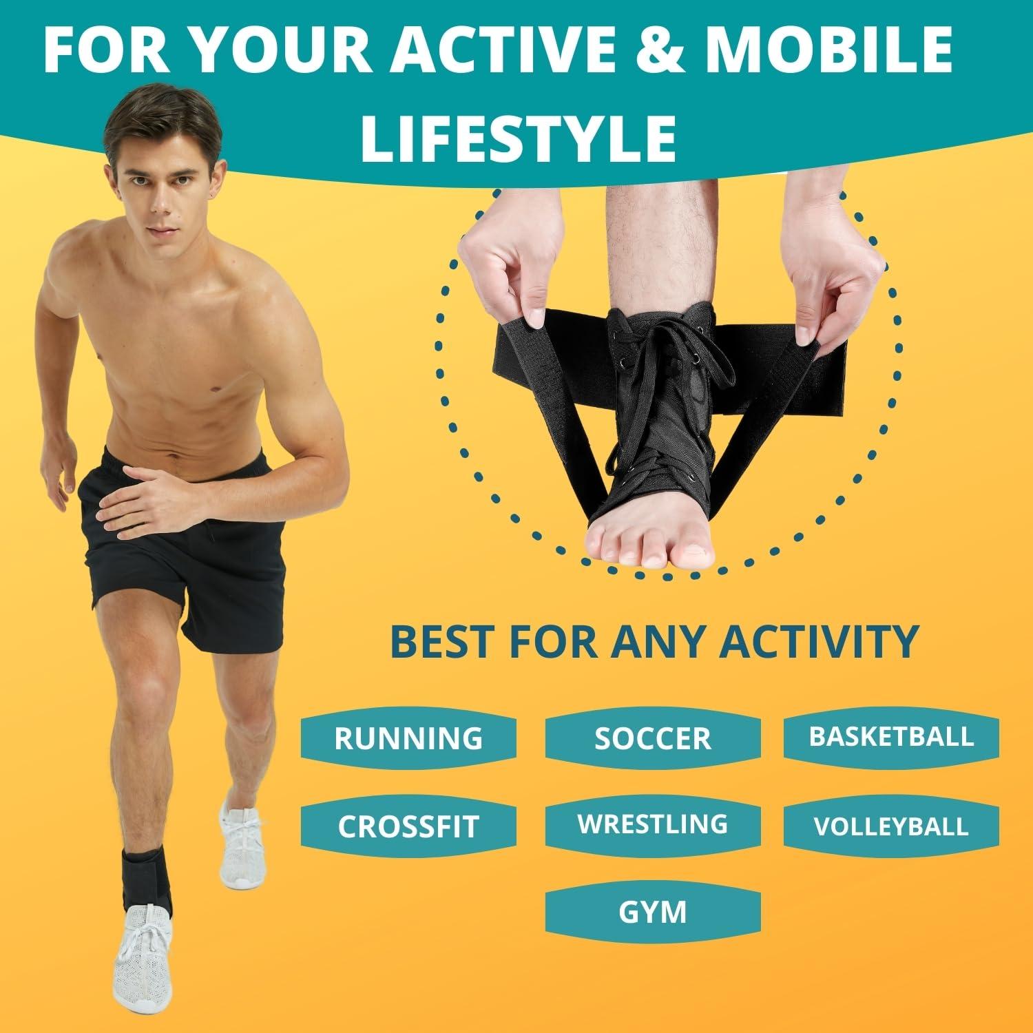 Soporte para Tobillo MEDIZED Ajustable para Correr y Baloncesto