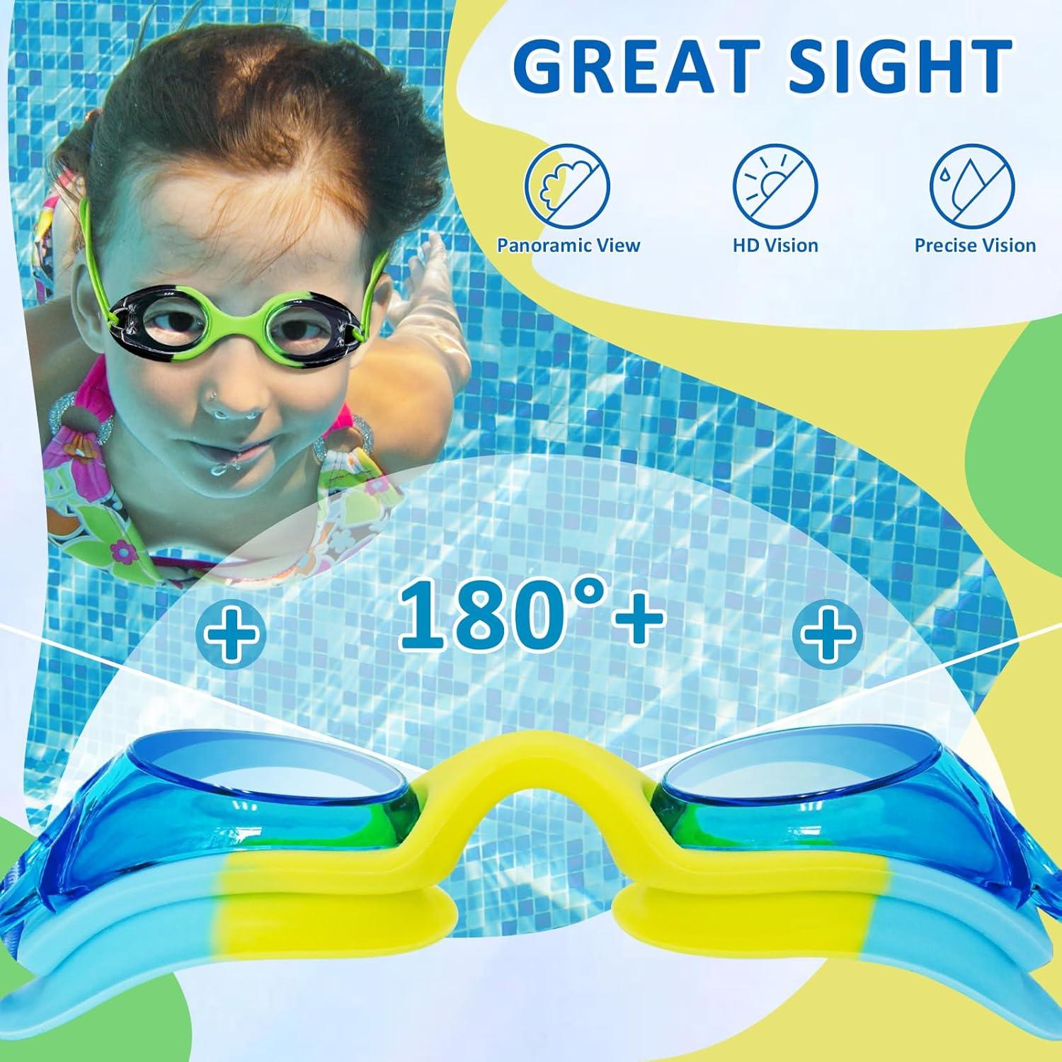 Gafas de natación XDX para niños - Paquete de 3, antiempañante
