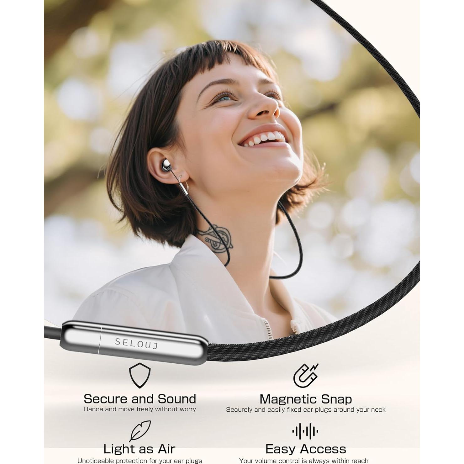 Tapones para Oídos Selouj con Reducción de Ruido 45dB