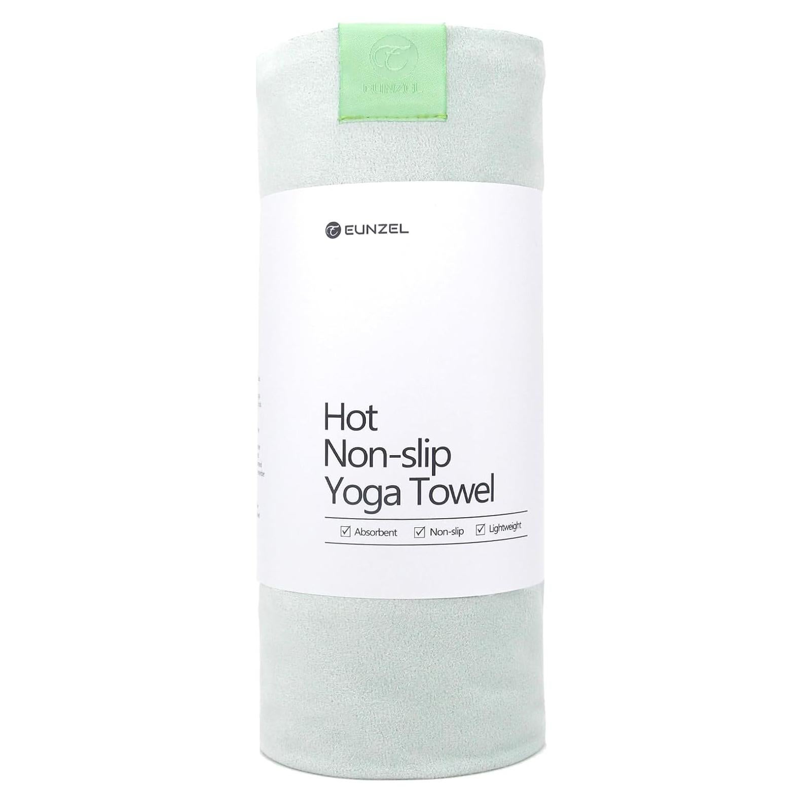 Toalla de Yoga Eunzel Microfibra Antideslizante 183x67cm Verde