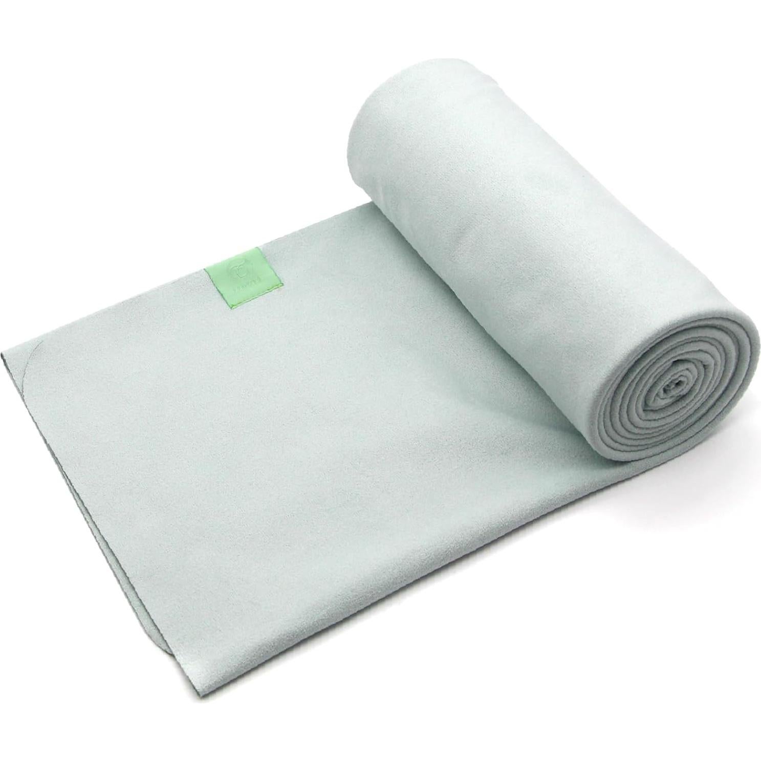 Toalla de Yoga Eunzel Microfibra Antideslizante 183x67cm Verde