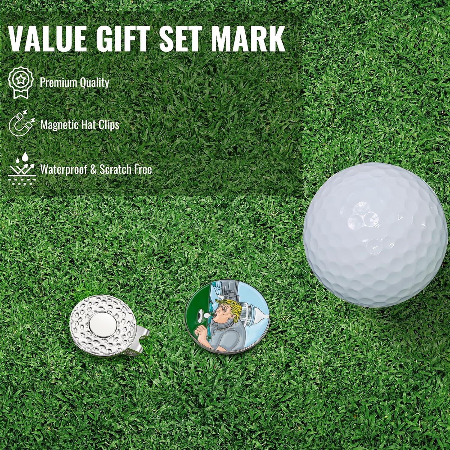 Marcadores de Pelotas de Golf Airclub con Clip Magnético - Regalo Divertido