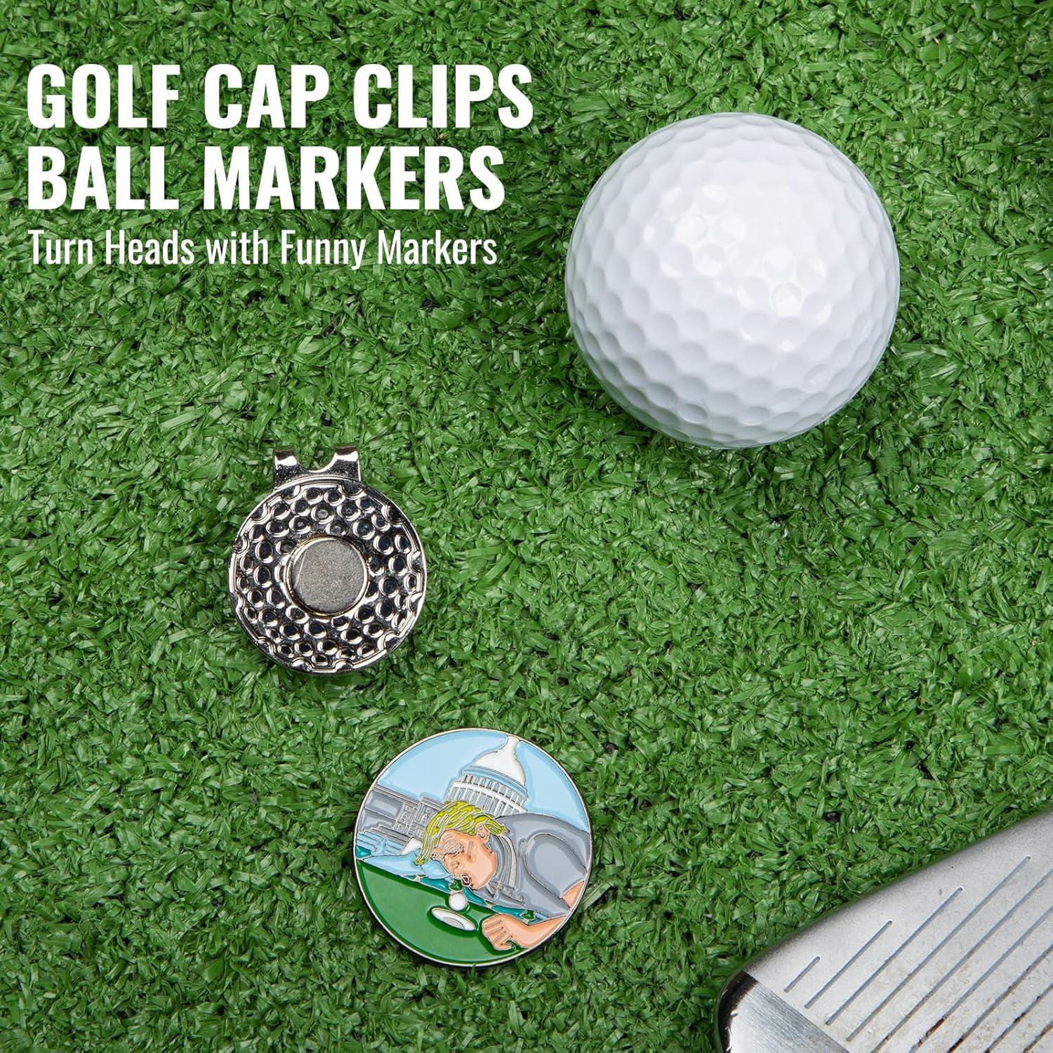 Marcadores de Pelotas de Golf Airclub con Clip Magnético - Regalo Divertido