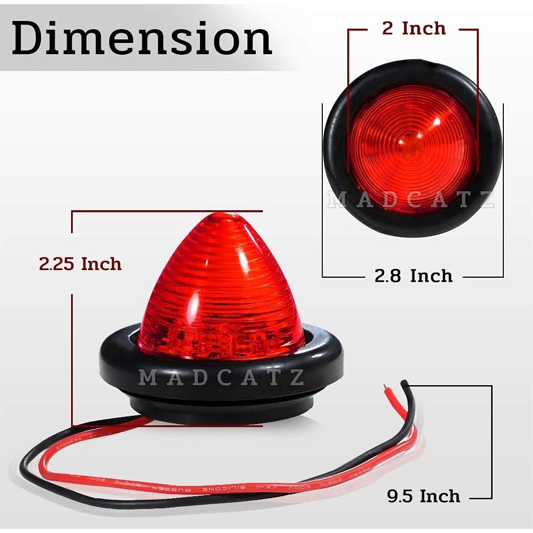 Luz de Marcador Lateral LED Meerkatt 7 Piezas 12V Rojo