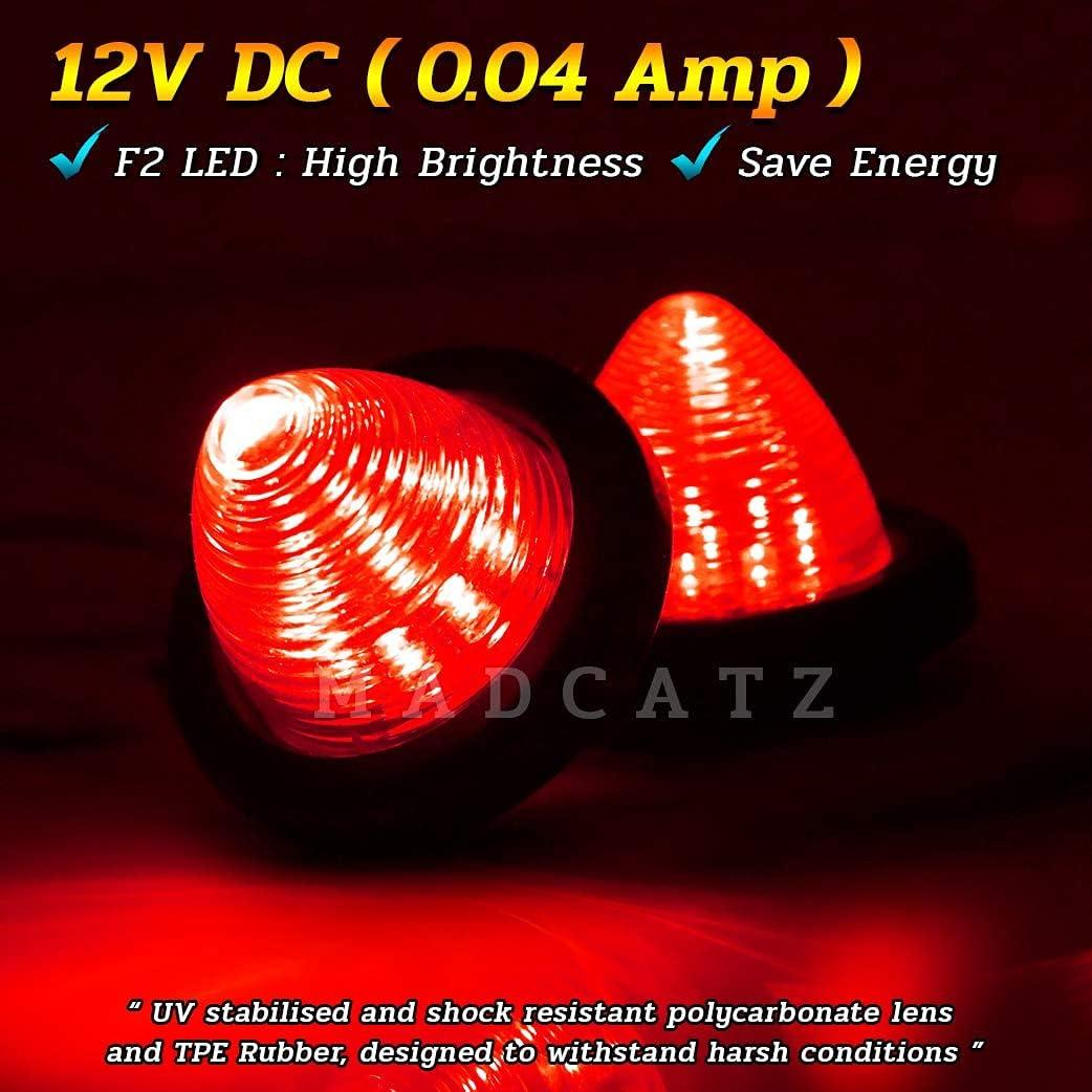 Luz de Marcador Lateral LED Meerkatt 7 Piezas 12V Rojo