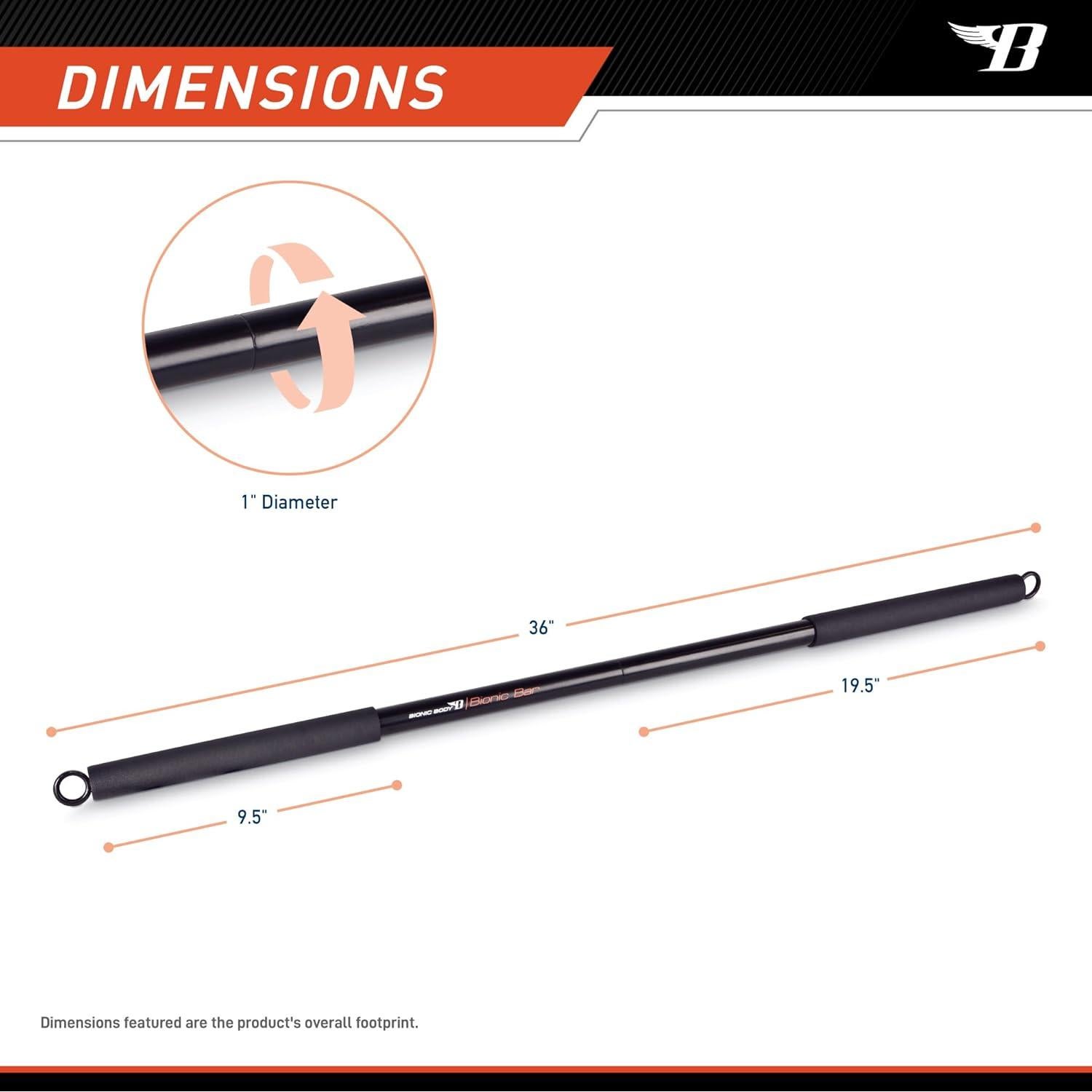Barra de Entrenamiento de Resistencia Bionic Body BBEB-020 91.44 cm