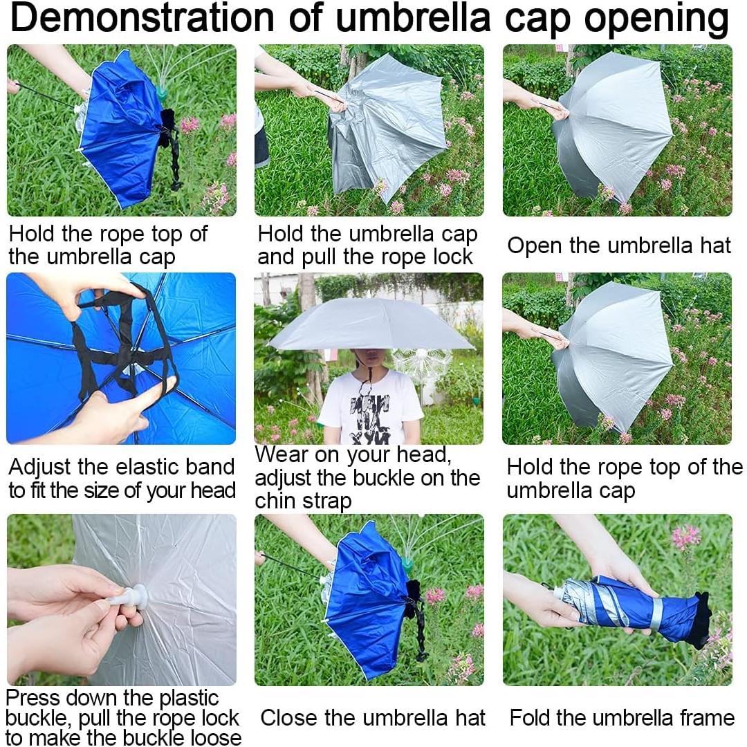 Sombrero Paraguas Plegable NEW-Vi 95 cm Ajustable UV 50+