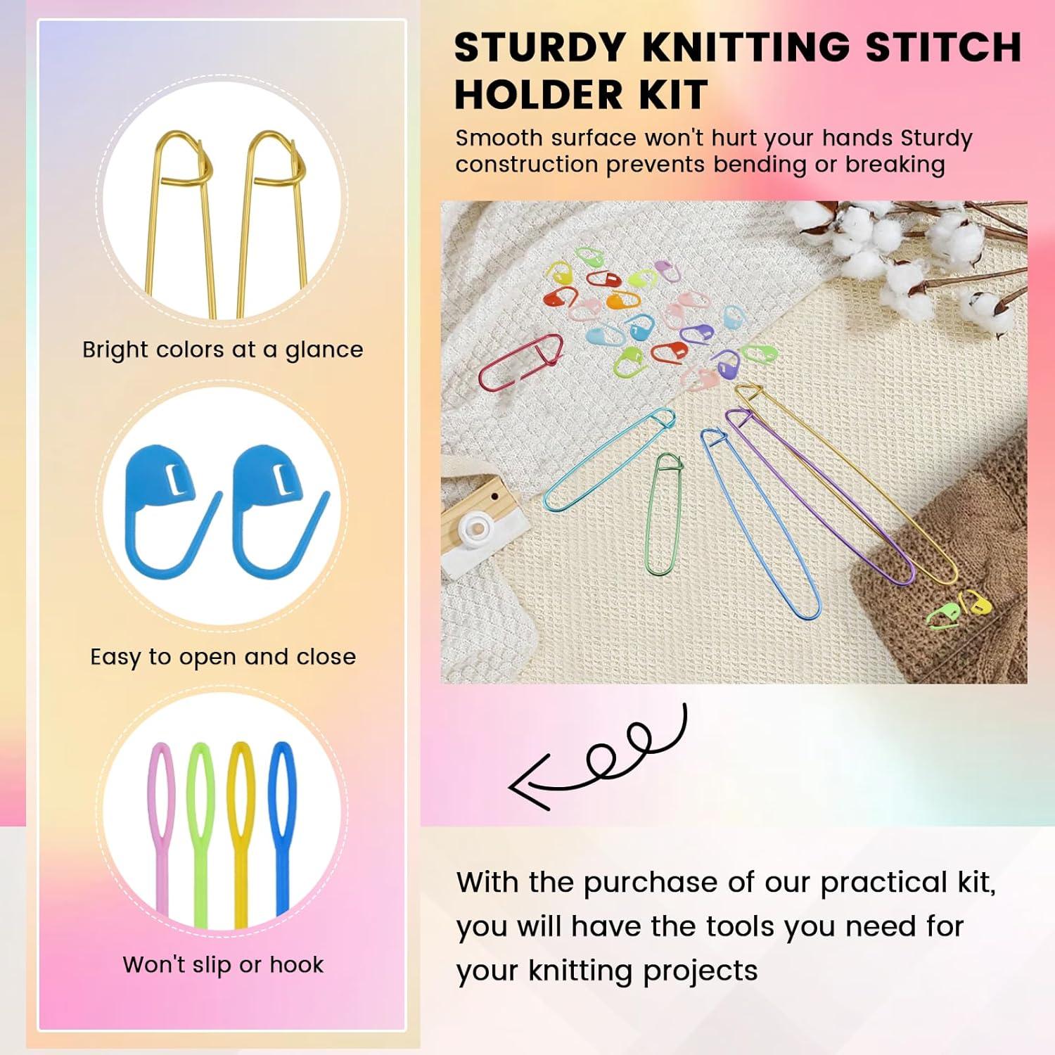 Kit de Tejido MARRTEUM 74 Piezas - Sujetadores y Agujas