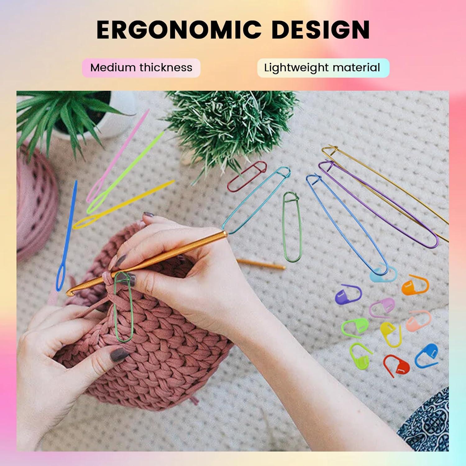 Kit de Tejido MARRTEUM 74 Piezas - Sujetadores y Agujas