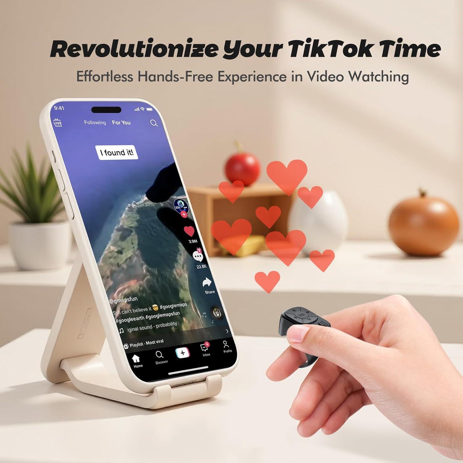 Anillo de Desplazamiento Bluetooth Tankicom J06 - Control Remoto para TikTok y Música