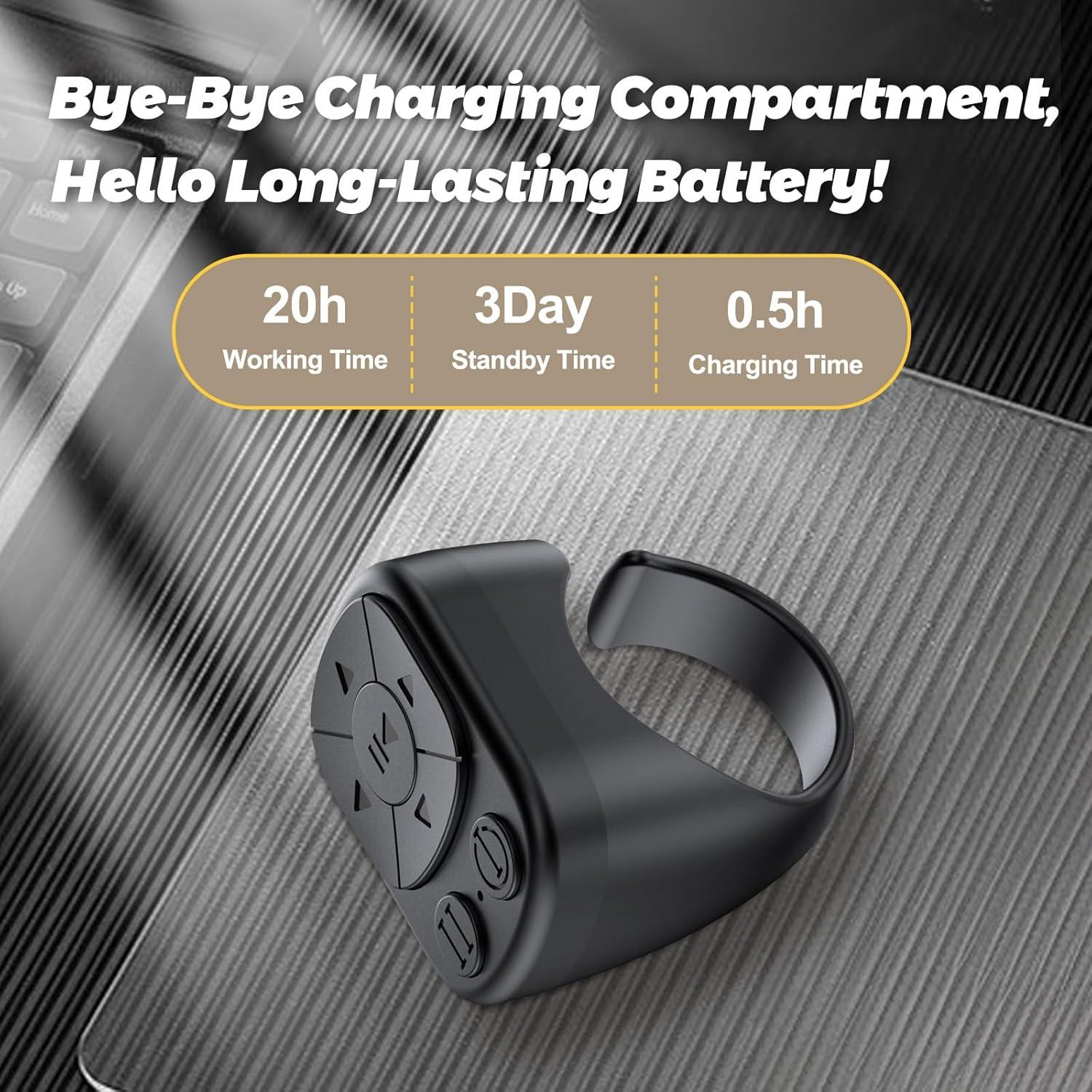 Anillo de Desplazamiento Bluetooth Tankicom J06 - Control Remoto para TikTok y Música