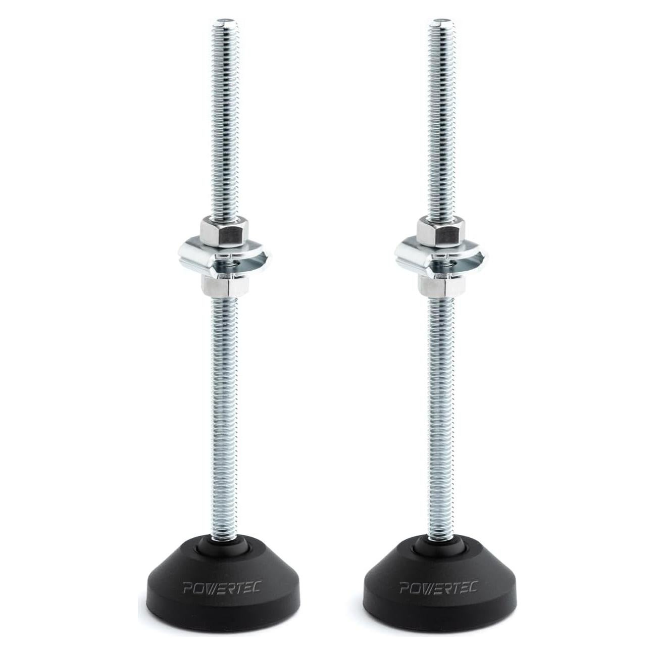 POWERTEC Pie de Abrazadera de Palanca 6" 2PK - Sujeción Firme