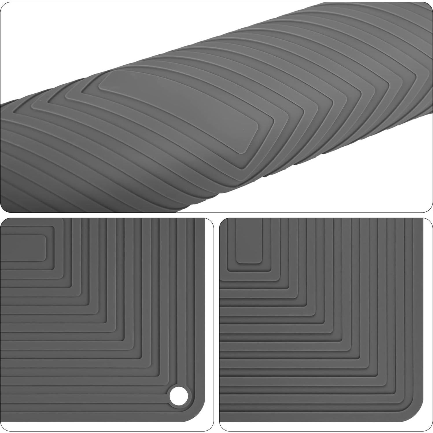 Trivetes de Silicona Smithcraft Gris Oscuro - Juego de 2