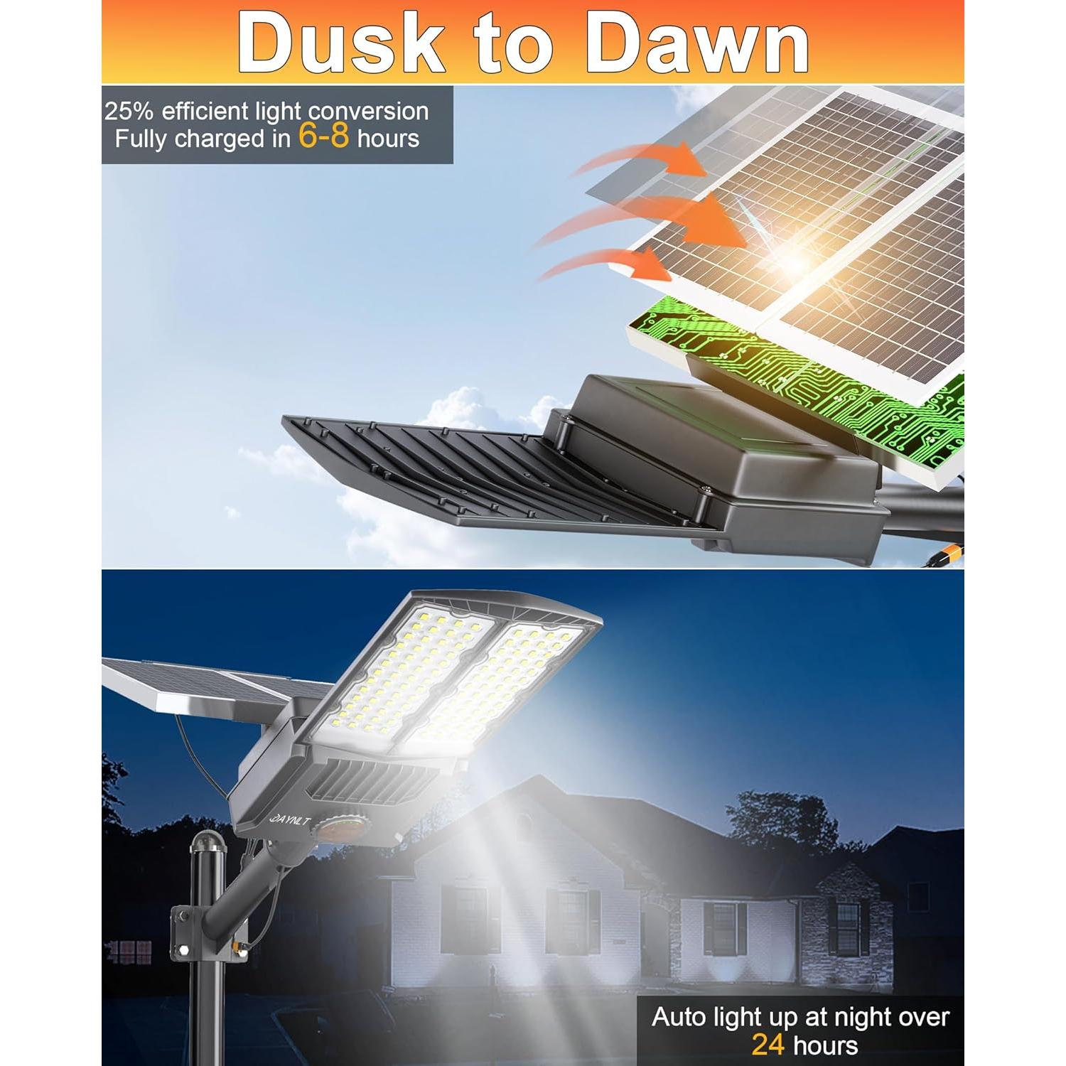 Luces Solares de Calle JAYNLT Y-8000W 750000 lm 6500K IP67