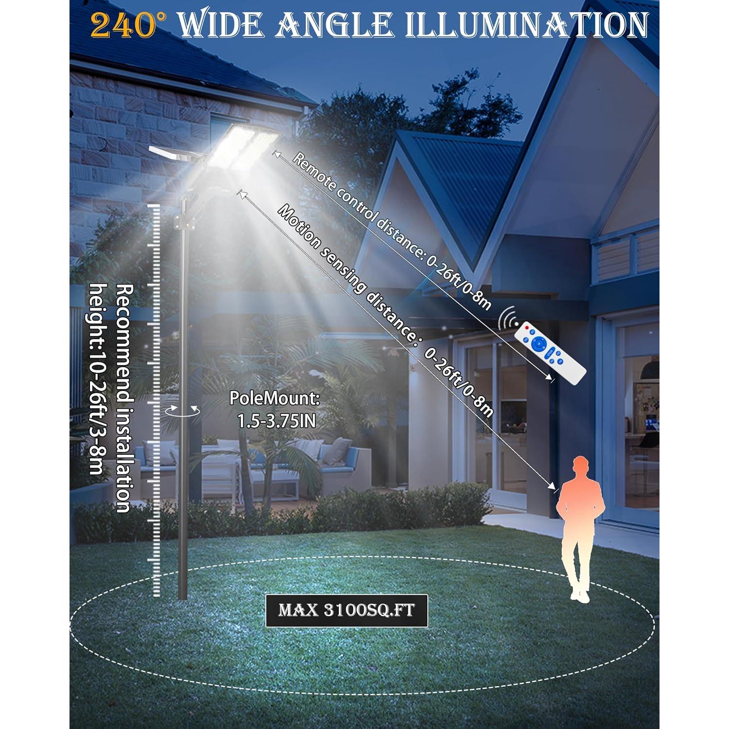 Luces Solares de Calle JAYNLT Y-8000W 750000 lm 6500K IP67