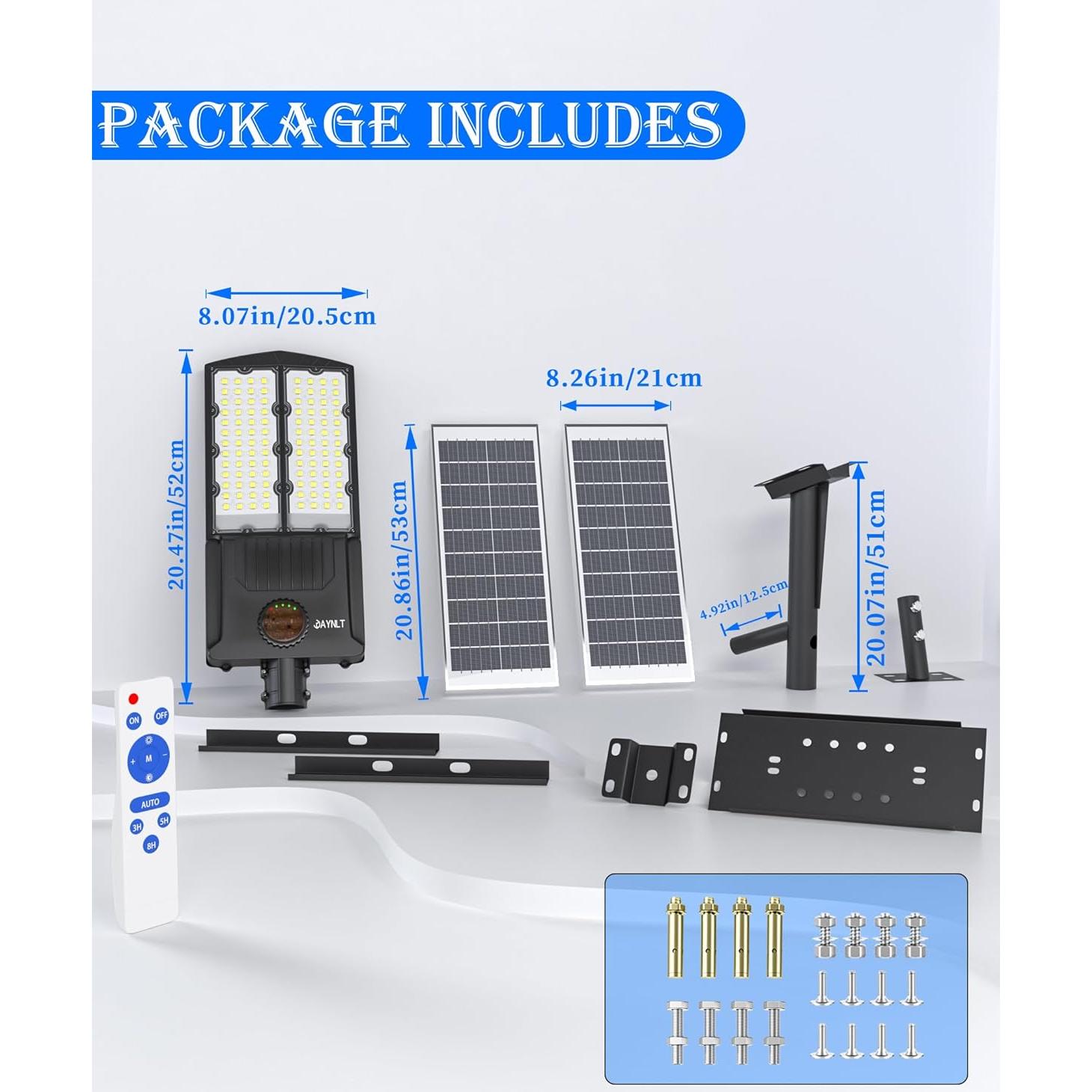 Luces Solares de Calle JAYNLT Y-8000W 750000 lm 6500K IP67
