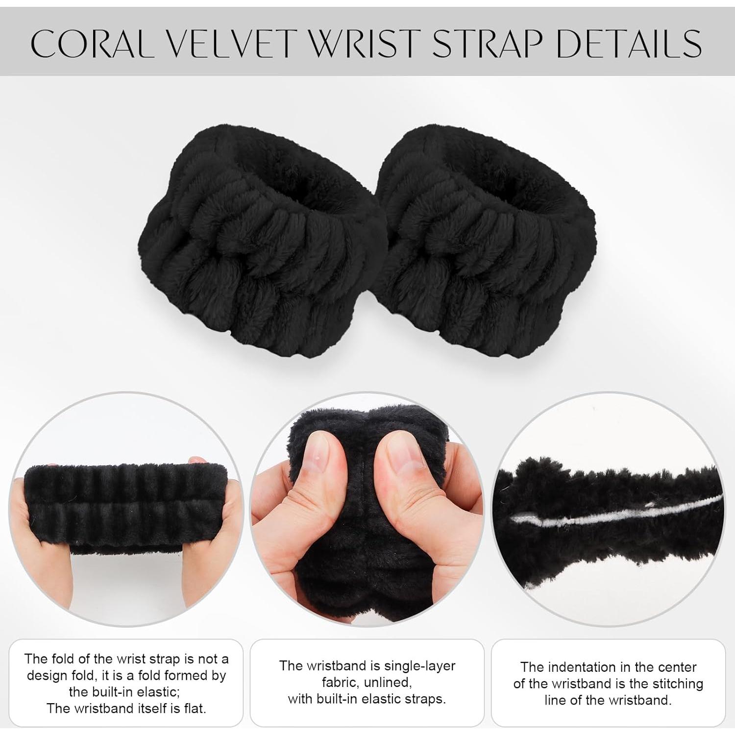 Set de Diademas y Muñequera CAVETEE - 3 Piezas para Cuidado Facial