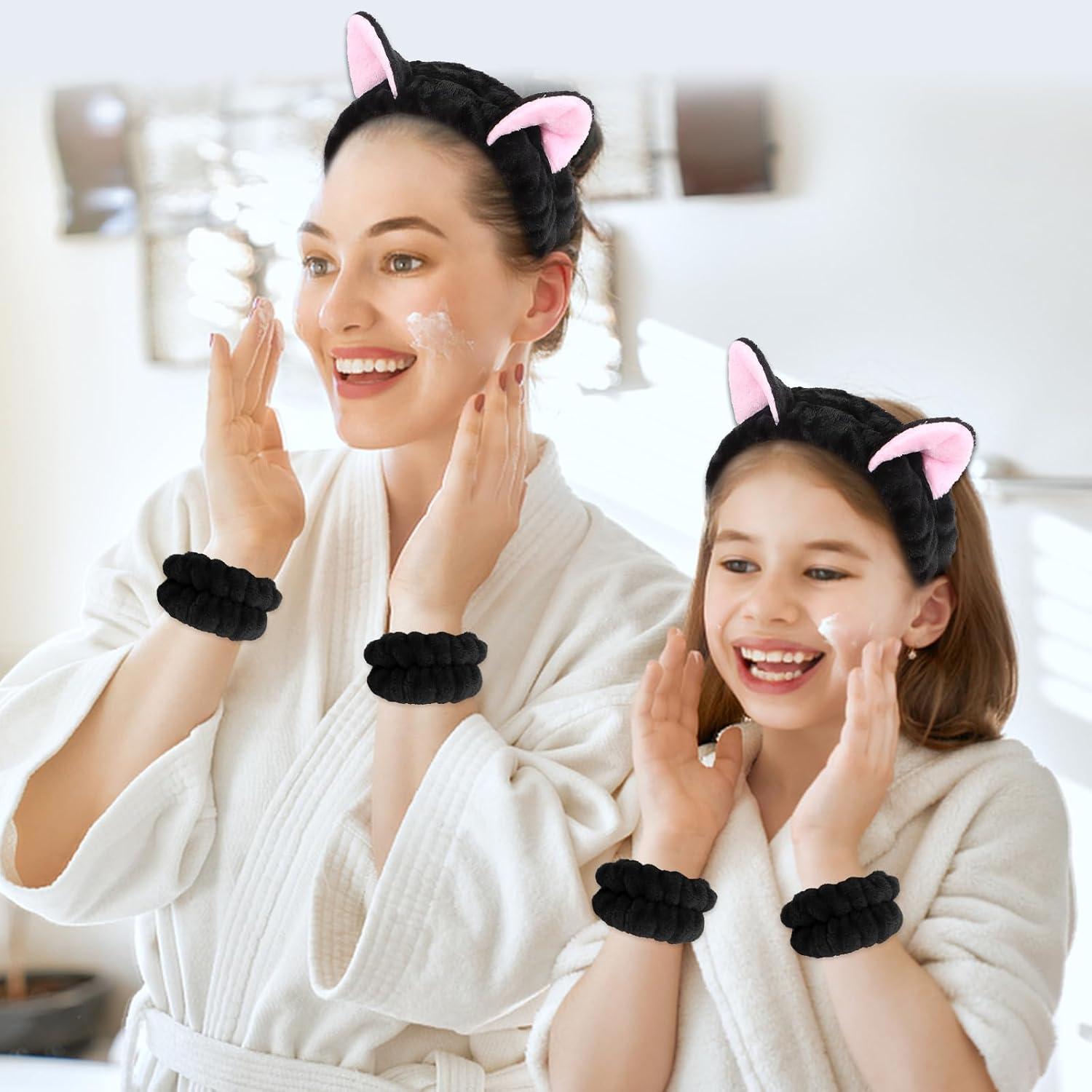 Set de Diademas y Muñequera CAVETEE - 3 Piezas para Cuidado Facial