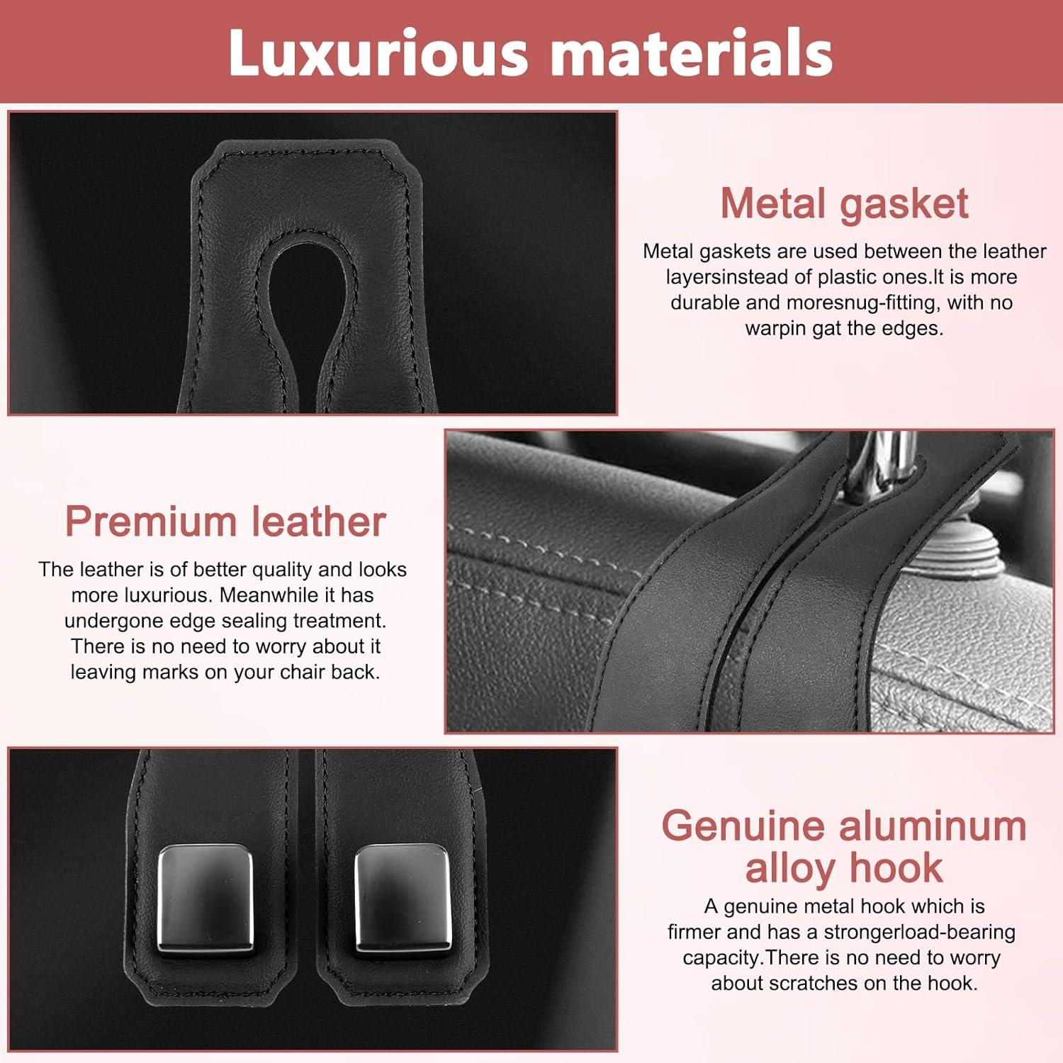 Gancho de Reposacabezas para Auto Mudanku - 2 Piezas Beige