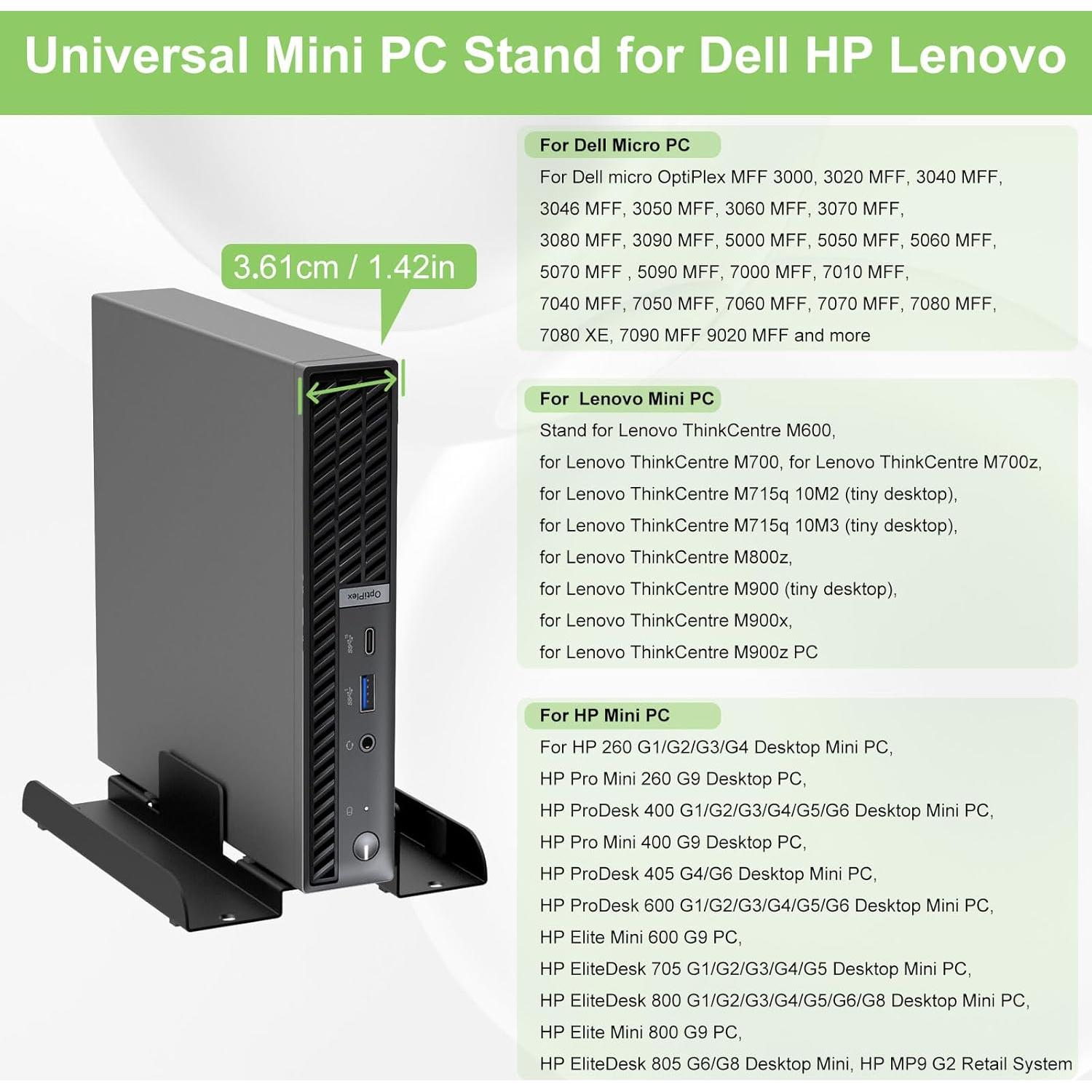 Soporte Vertical Mini PC Universal Bedycoon Ajustable 3.7-6.2 cm