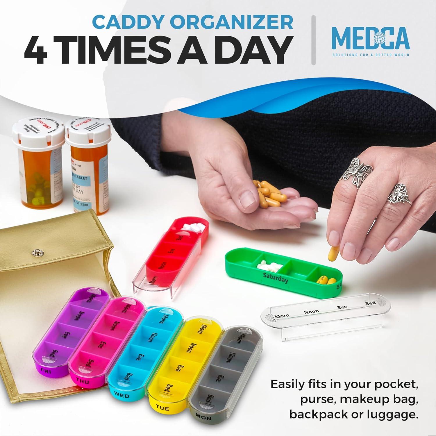 Organizador Semanal de Pastillas MEDca - 7 Días, 4 Tiempos al Día