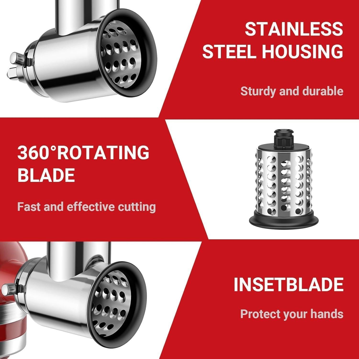 Accesorio Rallador y Rebanador Cofun para Batidora KitchenAid