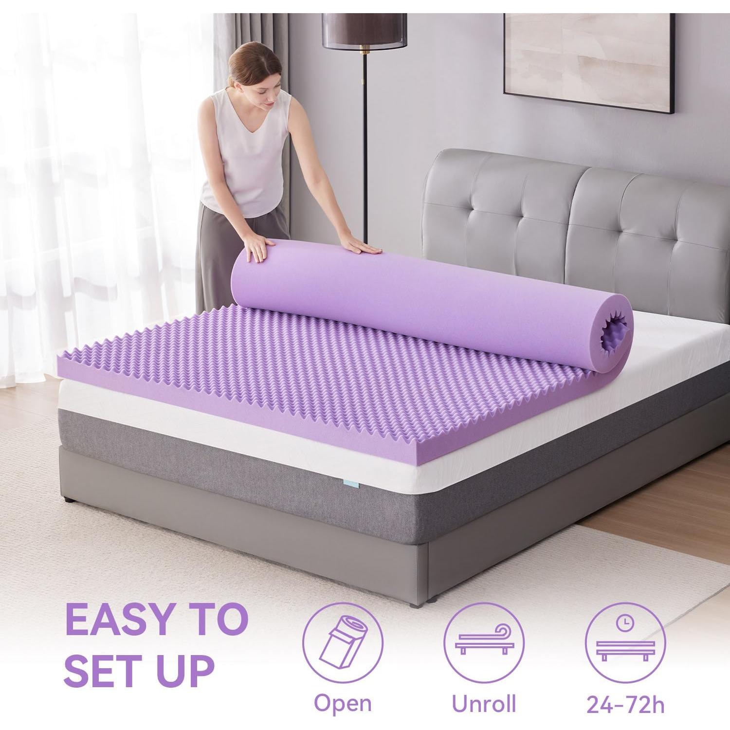 Colchón Viscoelástico SINWEEK 1.5" Individual Alivio Espalda