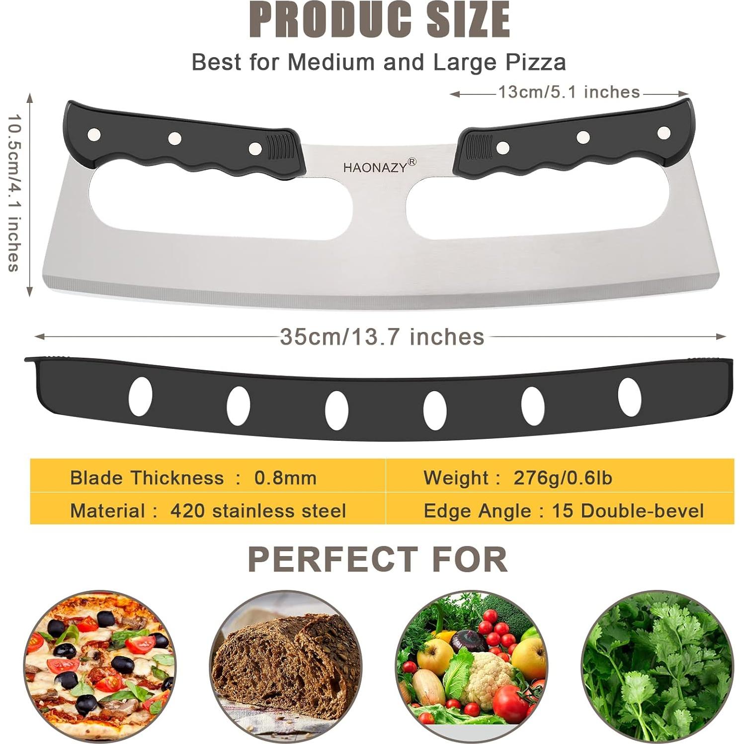 Cortador de Pizza Rocker Haonazy 35.6 cm Acero Inoxidable